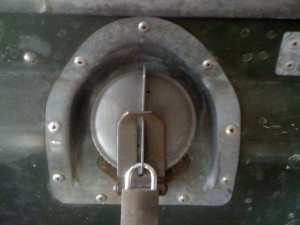 Fuel cap hasp/lock